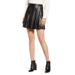 SPANX faux leather flouncy pull on skater mini skirt women’s plus size 3…